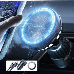 LISEN for 15w MagSafe Car Mount Charger - [Fastest Cooling Charger] Magnetic Phone Wireless Charging Mount for iPhone 16/15/14/13/12 Pro Max/Plus/Mini - Ice Cooler Magnetic Phone Holder, Black