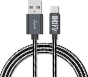 USB Type C Cable, Metal Braided 6.6ft 2 Pack Durable USB-A to USB-C Charging Cable, Fast Charger Cord for Samsung Galaxy S21 S20+ S10 S9 S8 A51 Note PS5 Controller Pixel