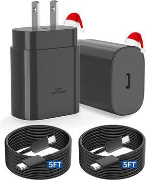 for Samsung Galaxy S20 FE 5G S21 S23 S24 S25 Ultra Plus A53 Phone Fast Charger, for Samsung USB-C Super Fast Charging Power Adapter-25W PD Charger Block, for Samsung Galaxy Note 10 20 Type C EP-TA800