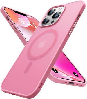 Magnetic for iPhone 13 Pro Max Case [Compatible with MagSafe] [10FT Military Grade Drop Tested] Slim Translucent Matte Case for iPhone 13 Pro Max Phone Case, Pink (6.7")