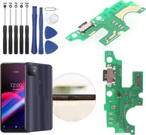 USB Charging Port for T-Mobile REVVL 4+ Plus 5062W 5062Z Dock Connector Charger Board Flex Cable Assembly Replacement for REVVL 4+ Plus 5062W 5062Z with Tools