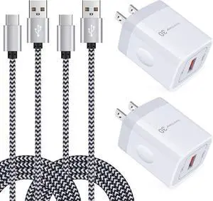 Quick Charge 3.0 Fast Charger for LG Stylo 4/5/6, LG G5 G6 G7 G8 G8X V20 V30 V40 V50 ThinQ, LG Velvet 5G Wing K51 K61 K71 K92 W41