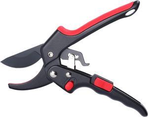 Adjustable Germany Pruners, Arthritis Weak Hand Snips, Work 3 Times Easier, 1-Inch Cut Capacity Garden Clippers, Ergonomic handle, Rust resistant, high strength steel, Sharp