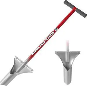 Garden Weasel Bulb Planter - Long Handle | Annuals, Ground Cover, Vegetables, Spring and Fall Bulbs | Sod Cutter, Remover, and Plugger, Grass Planter, Bulb Planting Tool | 91350