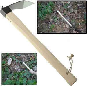 KEYI Carbon Steel Hand Hoe,Solid Mattock Pick Digging Hoe,Agricultural Hoe Garden Rake Tool