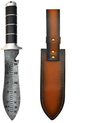 TONMA Hori Hori Garden Knife [Made in Japan] Heavy Duty Stainless Steel Japanese Hori Knife with Sheath Garden Tools for Weeding, Digging, Cutting, Pruning, 7.25-Inch Blade