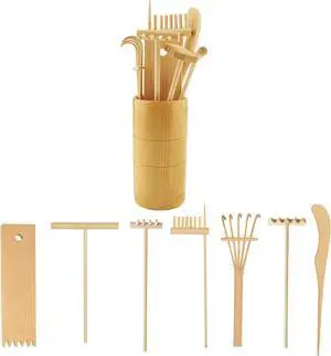 Dorhui 7Pcs Mini Zen Garden Tools, Mini Zen Garden Rakes, Accessories for Home Gift, Serenity and Spiritual Meditation Gifts