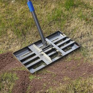 Heavy Duty Leveling Rake for Lawn, Yard & Soil - 5FT Stainless Steel Garden Tool, Rust-Proof Dirt Leveler for Turf, Golf & Football Fields