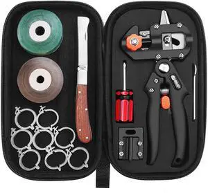 FUJIWARA Garden Grafting Tool, Multifunctional Pruning Scissors Kit, U-Graft/V-Graft/Omega-Graft Seedling for Fruit Tree Grafting Set,Including Grafting Tapes, Grafting Knife & Replacement Blades