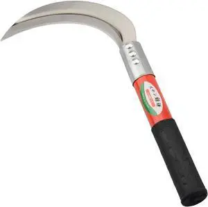Weeding Sickle,Steel Grass Sickle,Premium Hand Forged Grass Sickle - Multipurpose Gardening Weeding Grass Sickle and Farming Portable Safety Sickle11.8 in