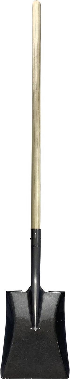 Emsco Group Workforce Tools Square Point Shovel - Sturdy 48 Wooden Handle - Heavy Duty 16 Gauge Steel Head