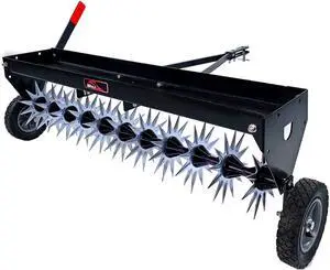 Brinly SAT2-40BH-P Tow Behind Spike Aerator with Transport Wheels, 40"