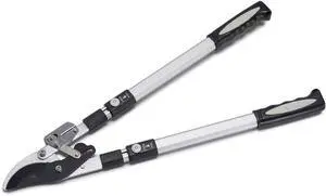 Kings County Tools Double Ratcheting Bypass Lopper | Cuts Green Wood | Extendable 26"40" Long Handles | Trim Tree or Bush Branches | 6 Pin-Locked Position Stops | Heavy-Duty Steel