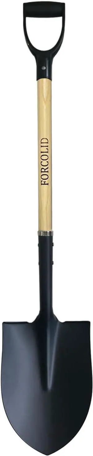 Shovels for Digging, Digging Shovel,Round Shovel,Garden Spade Shovel with D-Handle,Wood+Metal41 inch 1Pack
