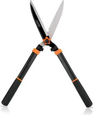 Lightweight Hedge Shears Manual Hedge Clippers for Trimming Borders Topiaries Boxwood and Decorative Grasses, 21 Inch Carbon Steel Bush Cutter