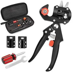 SUCA Grafting Tool Kit, Garden Pruner Tools with Replacement Blades, Plant Branch Vine Fruit Tree Cutting Tool Kits Scissors, Perfect for Fruit Trees Grafting (tool 1)