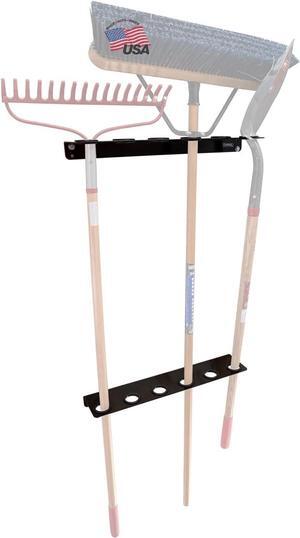 Buyers Products LT37 Hand Rack for Enclosed Landscaping Truck Trailers & Garage or Shed Walls Holds 6 Tools, Heavy Duty Steel, Made In the USA, Lawn Care Equipment, Landscape Tools