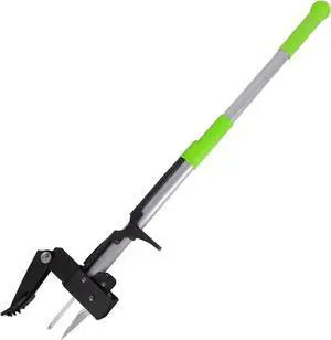 ORIENTOOLS 4 Claws Weed Puller Tool, Stand Up Weed Puller with Long Ergonomic Handle, Weed Puller Tool Stand Up Heavy Duty, Dandelion Picker, Garden Tools for Weeding, Weed Remover Tool for Lawn, Yard