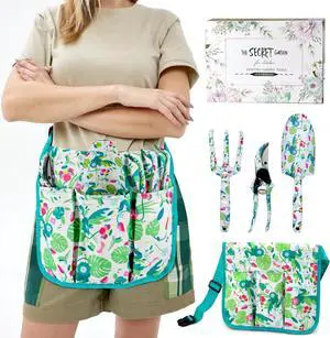 Gardening Gifts for Women,3 PCS Floral Print Gardening Tools Include Hand Rake,Pruner and Trowel, Exquisite Packaging Garden Gifts for Mom and Ladies