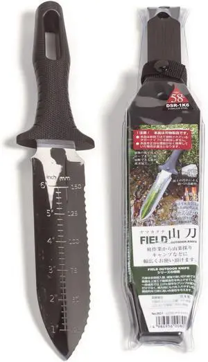NJP801 Yamagatana S Hori Weeding & Digging Knife HRC58 Hardened Japanese Stainless Steel, 7.25-Inch Blade 5.5-Inch Ergonomic Plastic Handle
