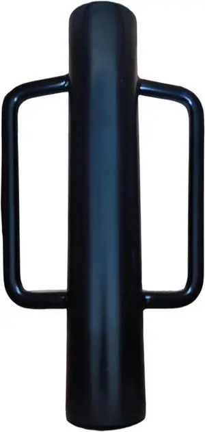 Black Fence Post Driver with Handle 18 LB Steel T Post Pounder Portable Hand Post Rammer for Wooden Posts U Channels Fence Posts, 16 Inch Post Pounder Good for Small Projects