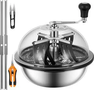 VIVOSUN 13 inch Bud Leaf Bowl Trimmer- Clear Visibility Dome, Sharp Stainless Steel Blades for Spin Cut & Solid Metal Gear Box, Hand Pruner Included (Upgraded Version)