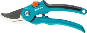 GARDENA (08857) Adjustable Bypass Garden Pruning Shears for Trees, Roses, and Flowers. Heavy Duty Professional Steel Cutting Blades, Sharp Trimming Pruners. Made in Germany
