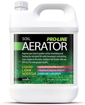 Covington Liquid Lawn Aerator PRO-LINE (32oz)  Soil Conditioner & Softener for Lawns & Gardens  Loosens Clay, Compacted Soil for Better Water & Nutrient Absorption  Liquid Aeration Concentrate