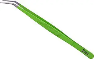 Chopstick And Succulents Long Stainless Steel Tweezers with Curved Tip. Ideal Tool for Cactus and Succulents Gardening