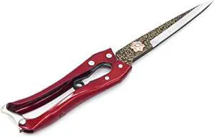 Grass Shear Sheep Shear Alpaca Shear - Coated Wear-Resistant Handle, Manganese Steel Double Blade, Strong Spring Suitable For Cattle And Sheep and Horse Hair Hand-Cut (Red 10.2 inches)