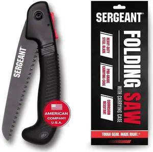Folding Hand Saw All-Purpose + Carry Case. Best for Wood, Bone, PVC, Tree Pruning, Gardening, Camping, Hunting, Outdoors, Tool Box. Rugged 7" Steel Blade & Slip-Resistant Rubber Grip Handle. Folding Hand Saw All-Purpose + Carry Case. Best for Wood, Bone, PVC, Tree Pruning, Gardening, Camping, Hunting, Outdoors, Tool Box. Rugged 7" Steel Blade & Slip-Resistant Rubber Grip Handle.