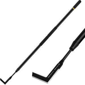 47.6" Long Handle Weeding Tool - Heavy Duty Stainless Steel Weed Remover and Puller for Garden, Sidewalk, Driveway Cracks - Durable Ergonomic Design for Effortless Use