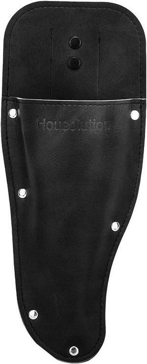 Garden Pruner Sheath, Pruner Holster, Premium PU Leather Holster Protective Case Cover Scabbard for Gardening Pruning Shears Scissor - Black