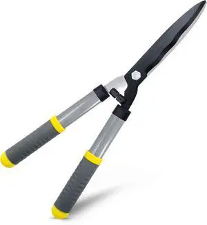 Colwelt Hedge Clippers 21'', Hedge Shears for Trimming Borders, Boxwood, and Bushes, Hedge Gardening Shears with Carbon Steel Sharp Blades & Ergonomic Comfortable Handle