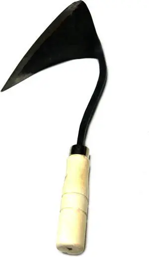 JGI HOMI 2 - Hoe Garden Tool for Weeding, Gardening, harvesting, and Planting, Korean Homi Hand Plow, Durable, Sharp, and Ergonomic