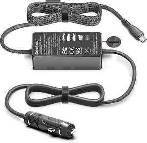 for Acer HP Dell MSI Surface Pro USB C Laptop Car Charger 100W C Port Laptop Charger for MacBook Pro Air Lenovo Asus LG Gram Razer Samsung Chromebook PD3.0 96W 87W Auto 12V-24V DC Power Adapter