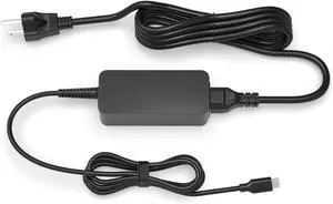 Fast Charger for HP Chromebook X360 14 14-CA051WM 14-CA052WM 14-CA091WM CA061DX 14-CA0061DX 14-CA060NR 14-CA043CL 14-CA020NR Laptop, (UL Certified Safety) with USB C, 45W
