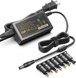 KFD 18V Universal AC Power Charger DC 2.69A (2.5A/2A/1.5A/1A Compatible) Barrel DC Plug 5.5x2.1mm with 7 Tips 6.5x4.4mm/ 5.5x3.0mm/ 5.5x2.5mm/ 4.8x1.7mm/ 4.0x1.7mm/ 3.5x1.35mm/ 2.5x0.7mm Power Supply