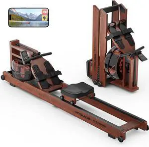 YOSUDA Water Rowing Machines for Home Use- Foldable Rower Machine 400LBS Weight Capacity with Dedicated Monitor & Bluetooth APP, Comfortable Seat YOSUDA Water Rowing Machines for Home Use- Foldable Rower Machine 400LBS Weight Capacity with Dedicated Monitor & Bluetooth APP, Comfortable Seat