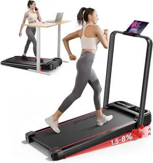 RHYTHM FUN Treadmill with Incline, Walking Pad with Handle Bar,300lbs Walking Pad with APP, Portable Folding Walking Treadmills for Home/Office with Low Noise RHYTHM FUN Treadmill with Incline, Walking Pad with Handle Bar,300lbs Walking Pad with APP, Portable Folding Walking Treadmills for Home/Office with Low Noise