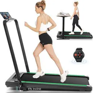 ANCHEER Foldable Treadmill with 12% Incline, 3.0HP Walking Pad Treadmills with Handles, 320LBS Capacity/2S Folding/Widened Belt, Quiet Portable Walking Treadmill Under Desk with LED ANCHEER Foldable Treadmill with 12% Incline, 3.0HP Walking Pad Treadmills with Handles, 320LBS Capacity/2S Folding/Widened Belt, Quiet Portable Walking Treadmill Under Desk with LED