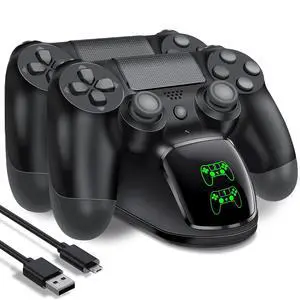 PS4 Controller Charger Dock Station with Charging Cable,1.8Hrs Fast Charge PS4 Remote Charging Station, Replacement for PlayStation 4 Dualshock 4 Charger for PlayStation 4 Games PS4 Controller Charger Dock Station with Charging Cable,1.8Hrs Fast Charge PS4 Remote Charging Station, Replacement for PlayStation 4 Dualshock 4 Charger for PlayStation 4 Games