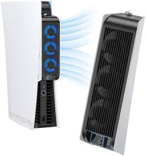 KIWIHOME Cooling Fan for PS5 Accessories, Upgraded Quiet Cooler Fan with Auto Speed, Controller USB3.0 Port & LED for PS5 2020 Only, Not for PlayStation 5 Slim/Pro, White KIWIHOME Cooling Fan for PS5 Accessories, Upgraded Quiet Cooler Fan with Auto Speed, Controller USB3.0 Port & LED for PS5 2020 Only, Not for PlayStation 5 Slim/Pro, White