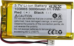 DC 3.7V 3000mAh 103665 Rechargeable Lithium Polymer Replacement Battery for DIY 3.7-5V Electronic Products with Built-in 2-Wire Battery Replacement, Mobile Energy Storage Power Supply