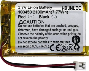 DC 3.7V 2100mAh 103450 Rechargeable Lithium ion Polymer Battery Replacement for PS4 Controller CUH-ZCT1 Series DIY 3.7-5V Electronic Products with Built-in 2-Wire Battery Replacement DC 3.7V 2100mAh 103450 Rechargeable Lithium ion Polymer Battery Replacement for PS4 Controller CUH-ZCT1 Series DIY 3.7-5V Electronic Products with Built-in 2-Wire Battery Replacement