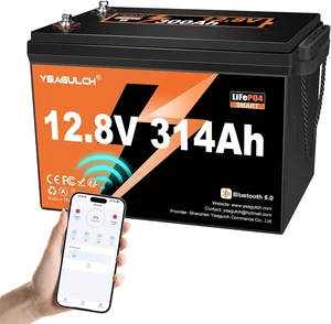12V 314Ah LiFePO4 Lithium Battery with Bluetooth 200A BMS 4019.2Wh 15000+ Deep Cycle Low Temp Cut-Off Rechargeable RV Battery Perfect for Off Grid Applications Camping Boat Solar System 12V 314Ah LiFePO4 Lithium Battery with Bluetooth 200A BMS 4019.2Wh 15000+ Deep Cycle Low Temp Cut-Off Rechargeable RV Battery Perfect for Off Grid Applications Camping Boat Solar System