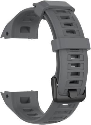 Soft Silicone watch band for Garmin Instinct 2/Instinct Esports/Solar/Tide/Tactical GPS Dark Gray