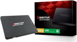 BioStar S160 2.5" 512GB 550MB/s SATA III 512G Internal Solid State Drive (SSD) S160-512GB