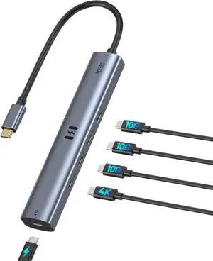 10Gbps USB C Hub with 4K@60Hz Video Display, Selore 5 Ports USB C Splitter 10Gbps USB C Hub with 4K@60Hz Video Display, Selore 5 Ports USB C Splitter