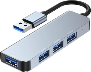 4-Port USB 3.0 Hub, Portable Data USB Hub, USB Splitter for MacBook, Mac Pro, Mac mini, iMac, Surface Pro, Laptop, PC, Flash Drive, Mobile HDD (Charging Not Supported) (0.44ft) 4-Port USB 3.0 Hub, Portable Data USB Hub, USB Splitter for MacBook, Mac Pro, Mac mini, iMac, Surface Pro, Laptop, PC, Flash Drive, Mobile HDD (Charging Not Supported) (0.44ft)